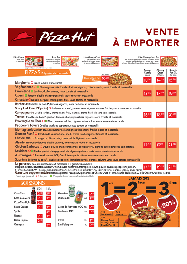 Catalogue et promotions Pizza Hut - Page 1